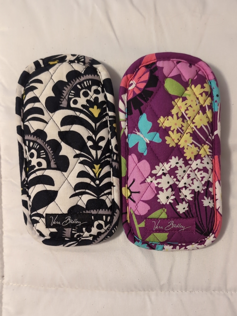 Vera Bradley Quilted Eyeglass Case Bundle - Retired Fanfare & Flutterby